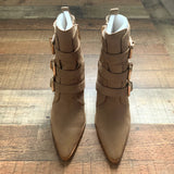Raye Brown Side Buckle Booties- Size 7.5 (BRAND NEW)