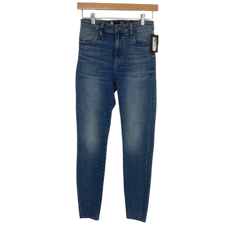 Kut From the Kloth High Rise Connie Ankle Raw Hem Skinny Jeans NWT- Size 0 (Inseam 26")