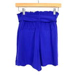 J Crew Royal Blue Paperbag Waist Shorts NWT- Size XXS