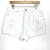 American Eagle White Super Stretch High Rise Mom Short NWT- Size 8