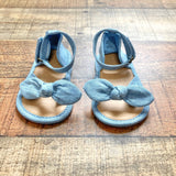 Old Navy Denim Bow Ankle Strap Sandals- Size 6-12M