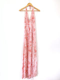 Skylar + Madison Light Pink Floral Halter Dress- Size S