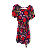 ModCloth by Princess Highway Navy Floral Belted Romper- Size 16 (sold out online)