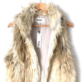BB Dakota Ivory Faux Fur Vest NWT- Size XS