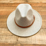 No Brand Grey Wool Blend Belted Hat