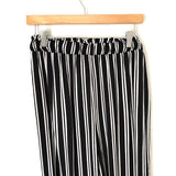 Xhilaration Navy Striped Paperbag Waist Wide Leg Palazzo Pants- Size L (Inseam 25.5")