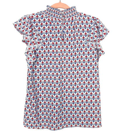 THML Red, White, and Blue Printed Top NWT- Size XS
