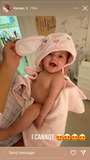 Pottery Barn Kids Pink Bunny Harper Hooded Bath Towel