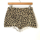 Amuse High Waisted Leopard Cutoff Shorts- Size 28