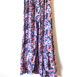 Tiare Hawaii Coral/Blue Printed Ryder Maxi Dress with Front Slit NWT- Size S/M