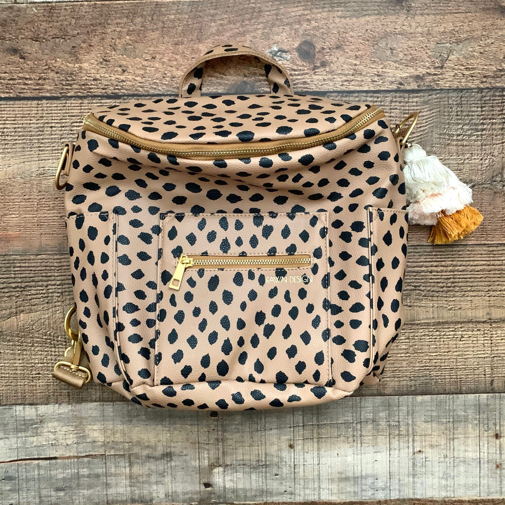 Fawn Design Mini Cheetah Print Diaper Bag (Like New Condition