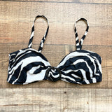 White House Black Market Zebra Print Buckle Detail Bandeau with Removable Straps Padded Bikini Top- Size S (sold out online, we have matching bottoms)