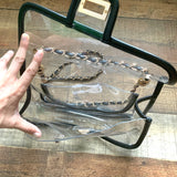 No Brand Clear/Black Lined Handbag