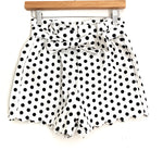 Aaron & Amber Polka Dot Paperbag Waist Belted Shorts NWT- Size S
