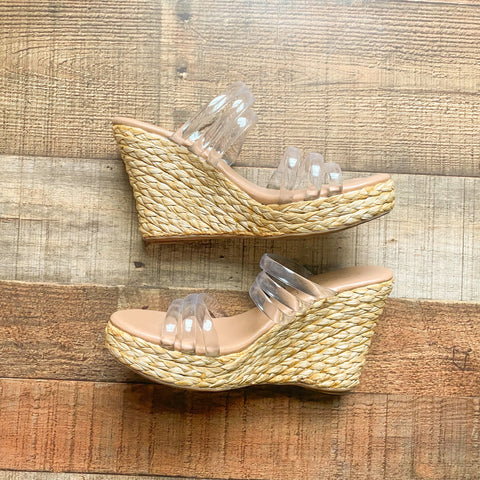 Coconuts by Matisse Mecca Clear Strap Platform Sandals - Size 7
