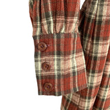 Paper Crane Plaid Faux Button Off the Shoulder Dress NWT- Size S