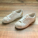 Steven New York White with Leather and Silver Sneakers- Size 8.5