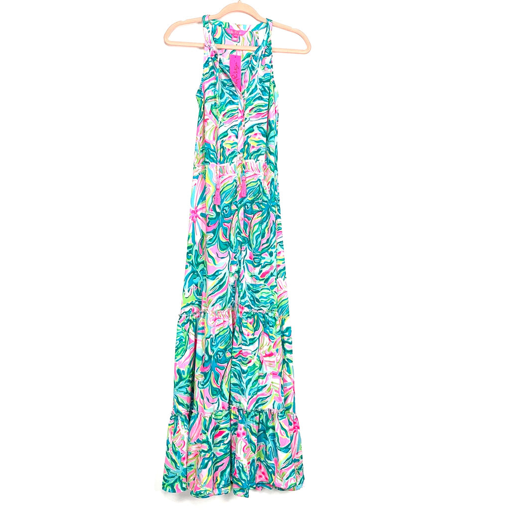 Lilly Pulitzer Luliana Maxi Dress with Front Slit NWT- Size XS – The Saved Collection Lilly Pulitzer Luliana Maxi Dress with Front Slit NWT- Size XS – The Saved Collection