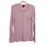 J. Crew Lilac Waffle Henley Pajama Set- Size L (sold as set)