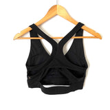 Manduko Black Cross Back Halter Padded Sports Bra- Size S