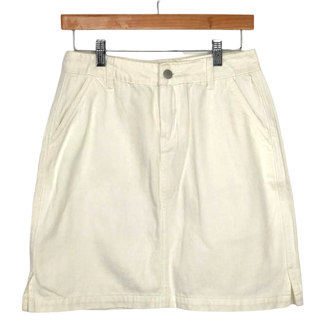 Gibson White Side Slit Jean Skirt- Size XS