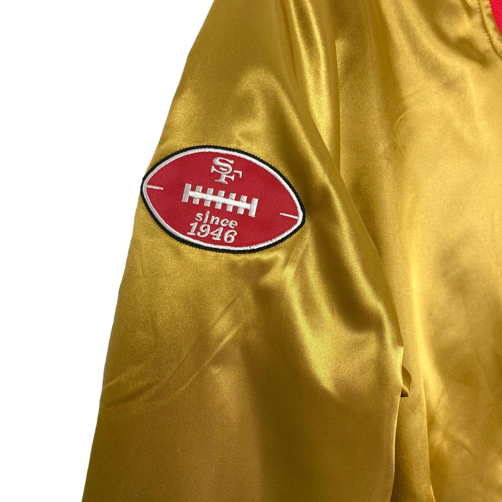 49ers gold satin jacket