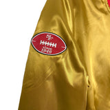 Mitchell & Ness Throwbacks NFL Satin Gold 49ers Jacket- Size XS (sold out online)