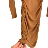 J.ING Camel Ruched Bodycon Dress NWT- Size S