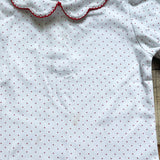 The Beaufort Bonnet Company White with Red Polka Dots Top- Size 2T (see notes)