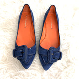 Via Spiga Navy Buckle Flats- Size 9