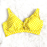 Birdsong Yellow Polka Dot Bikini Top- Size 36G (we have matching bottoms, see notes)