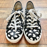 Ann Taylor Animal Print Leather Upper Calf Hair Sneakers- Size 6