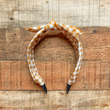 No Brand Tawny Gingham Tie Top Headband