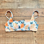 Shade & Shore White Yellow/Orange Floral Tie Back Bikini Top- Size D/DD (we have matching bottoms)