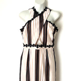 Foxiedox Striped Crossed Halter Dress- Size S
