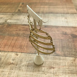 No Brand Hammered Gold Tiered Earrings