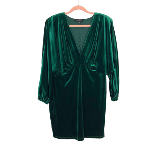 Eloquii Green Velvet Dolman Sleeve with Shoulder Pads Dress NWT- Size 14 (sold out online)