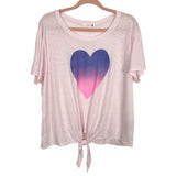 Sundry Pink Heart Front Knot Tee NWT- Size 4 (US XL)