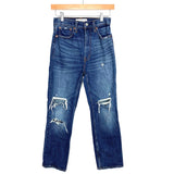 Abercrombie & Fitch The Ankle Straight Ultra High Rise Distressed Jeans- Size 26/2 Short (Inseam 24”)