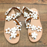 No Brand Flower Ankle Wrap Sandals- Size 38 (Like New)