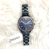 Fossil Hybrid Smart Watch Q Accomplice in Navy with Gold Detail NWT (and Box) ~40mm