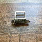 No Brand Silver Square Stone Ring- Size 7