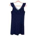 Crown & Ivy Navy with Red/White/Blue Stars Ruffle Dress- Size S