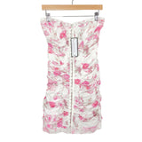 Goodnight Macaroon Pink Floral Cinched with Clasp Detail and Detachable Sleeves Dress NWT- Size M