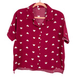 Shein Heart Print Pajama Set- Size S (sold as set, see notes)