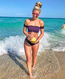 L*Space Smocked Off the Shoulder Bikini Top- Size S (we have matching bottoms)