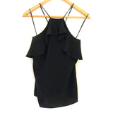 Leona Ruffle Halter Neck Spaghetti Strap 100% Silk Top- Size ~S (see notes)