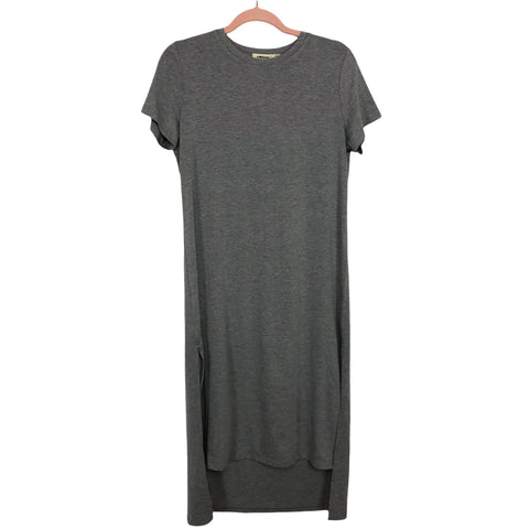 CMZ2005 Grey T-Shirt Split Maxi Dress NWT- Size S