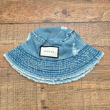 Glitzy Bella Denim Distressed Sun Hat