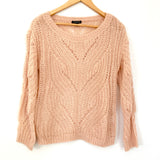Dynamite Blush Open Knit Sweater- Size XS